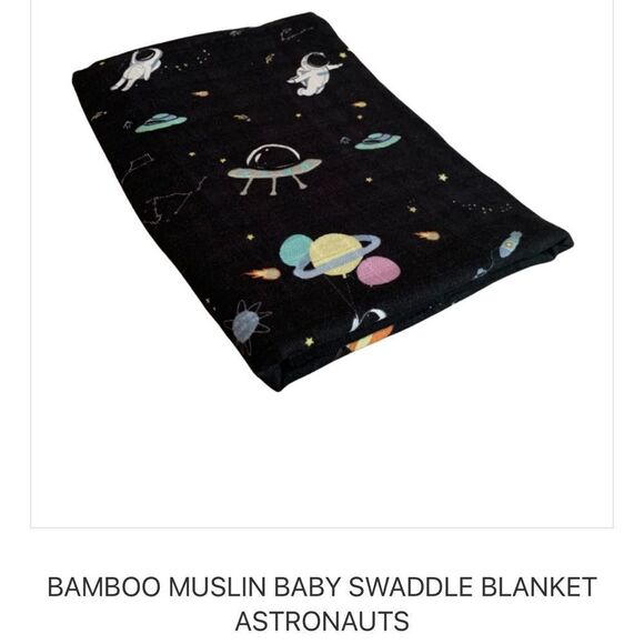 New Astronaut Bamboo Muslin Baby Swaddle Blanket - Picture 1 of 1